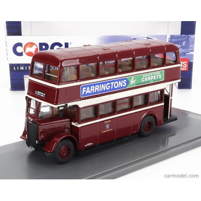 Corgi GUY Utility Autobus Burton Corporation 6 Anglesey 1960 Červený Krém 1:76