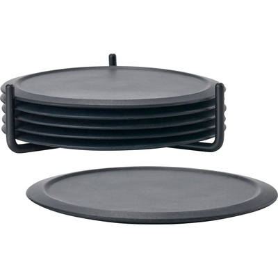 Zone Denmark Подложки за стъклени чаши Singles черни 6 бр (330303)