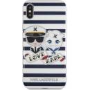 Púzdro Karl Lagerfeld Sailor Stripes TPU Case iPhone X čierne