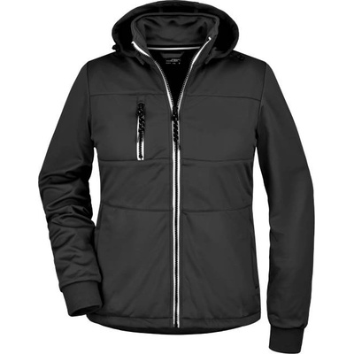 Daiber JN 1077 / Дамско трислойно софтшел яке - черно/черно/бяло XL (021077f9604)