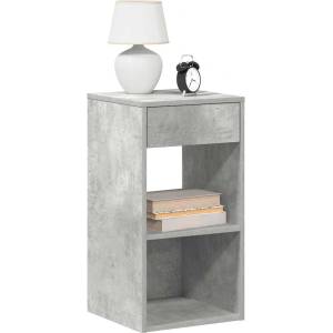 vidaXL Нощни шкафчета с чекмеджета, 2 бр, бетонно сив, 35x34x66, 5 см (858720)