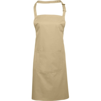 Premier Zástěra Colours PR 154 s laclem a kapsou na břiše COT39015455599-khaki Khaki