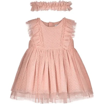 Mayoral Рокля тюл с лента за глава в розов цвят за бебе момиче Mayoral