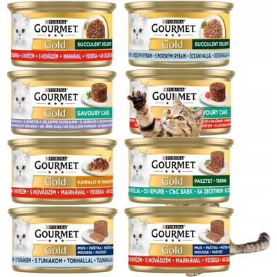 Gourmet Gold králičie, teľacie, hovädzie, jahňacie 24 x 85 g