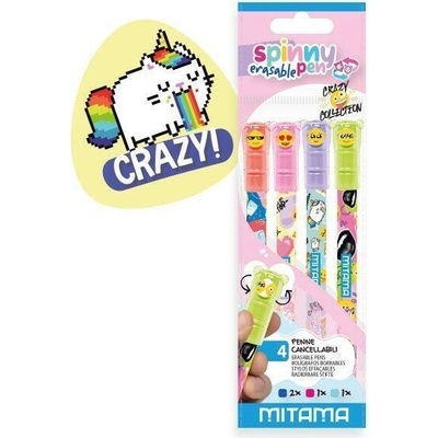 MITAMA Spinny Pen Crazy vymazatelný 4 ks MITAMA 63975