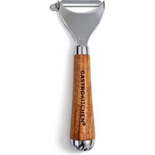 GastroKitchen Nerezová škrabka na zeleninu s drevenou rukoväťou - 17,5 cm