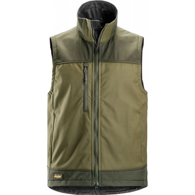 Snickers Workwear Softshellová vesta AllroundWork Stretch khaki