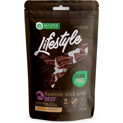 Natures P Lifestyle dog rawhide foaming sticks with beef 75 g
