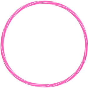 Fitforce Hulahop50 розово, бяло (hula hoop stripes 50 u24a)