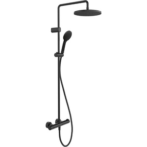 Duravit - Душ гарнитура с термостат, диаметър 25 см, 3 струи, черен мат TH4282008046 (TH4282008046)