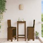 vidaXL Бар табуретки 2 бр меденокафяви 40x42x120 см бор масив (825355)