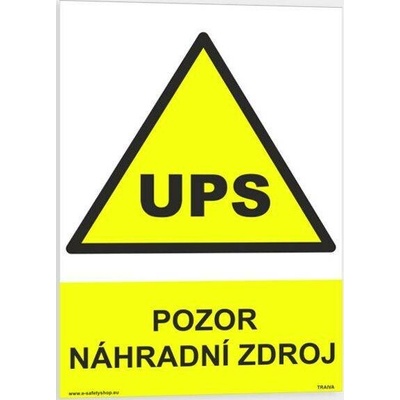 Traiva s.r.o Pozor náhradní zdroj Verze: Samolepka 148 x 210 mm (A5) tl. 0.1 mm - Kód: 09476