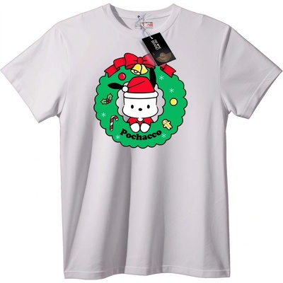 NOONEBRAND Тениска Pochacco Коледен Венец - S, Black