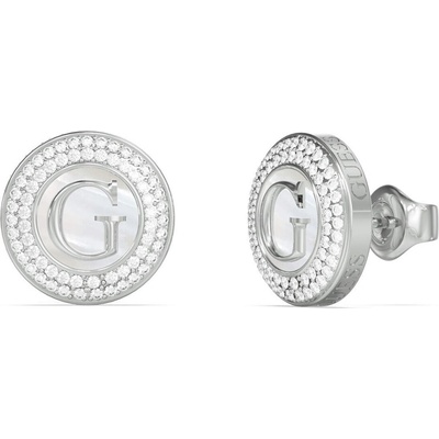 Guess Napichovacie náušnice so zirkónmi G Talisman JUBE06211JWRHT/U
