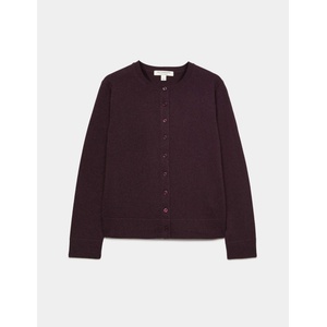 Marks & Spencer Кардиган от чист кашмир с кръглото деколте и копчета отпред Marks & Spencer лилаво Marks & Spencer | Lilav | ЖЕНИ | S
