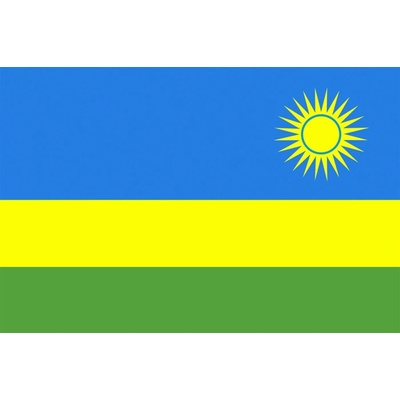 Státní vlajka Rwanda tištěná venkovní Alerion