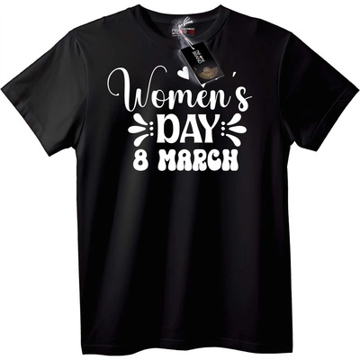 NOONEBRAND Тениска Ден на Жената 8 Март - 2XL, Black
