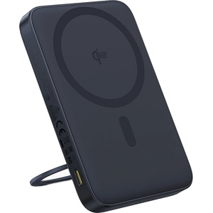 Baseus - Power Bank PicoGo (P10076802123-00) - Type-C, Qi2, Бързо зареждане, 20W, 5000mAh, Въртяща се стойка, Кабел Type-C - Черен
