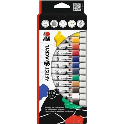 Marabu Artist Acryl set - 12x12 ml