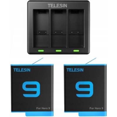 Telesin Sada nabíječky a 2 ks baterií pro GoPro Hero 11 / Hero 10 / Hero 9 GP-BTR-903 – Zbozi.Blesk.cz