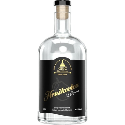 Grič Hruškovica 50% 0,5 l (čistá fľaša)
