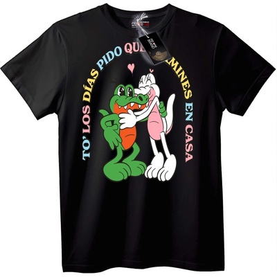 NOONEBRAND Тениска Love & Friends - M, Black
