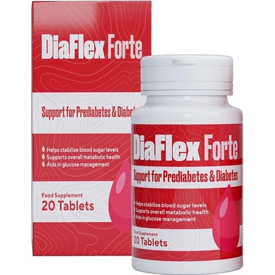 DiaFlex Forte na podporu regulácie hladiny cukru v krvi 20 tabliet