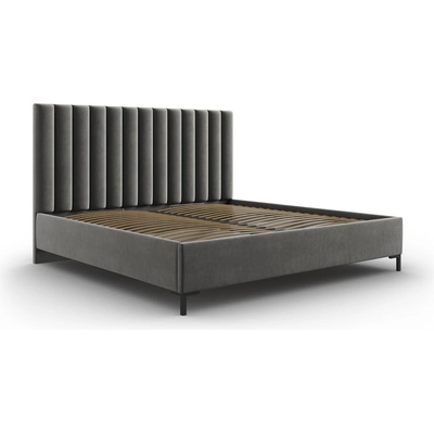 Mazzini Sofa Сиво тапицирано двойно легло с място за съхранение с включена подматрачна рамка 160x200 cm Casey - Mazzini Beds (MAZ_BF160_51_F1_CASEY5)