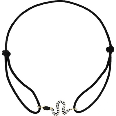 Bealio 13785 stříbrný náramek HAD pozlacený shamballa provázek 17+3 cm 03-13785-3706