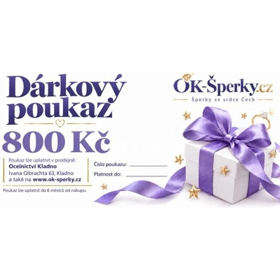 Dárkový poukaz 800 Kč