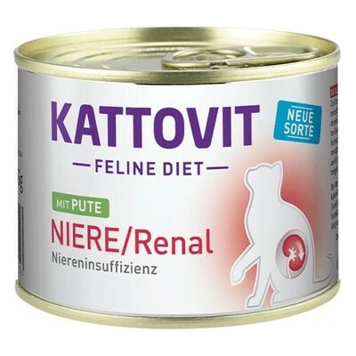 KATTOVIT Feline Diet Niere Renal Morčacie mäso 185 g