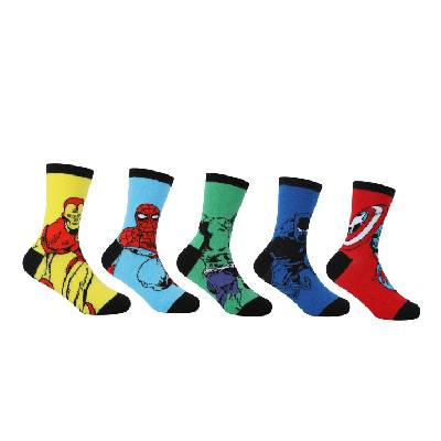 Юношески чорапи Character Character Crew Sock 5pk Junior - Marvel