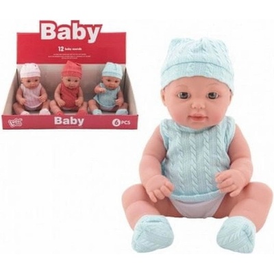 Teddies bábätko 30 cm pevné tělo na baterie se zvukem
