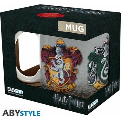 ABYstyle Hrnek Harry Potter znaky bradavických kolejí bílý 320 ml