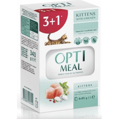 Optimeal pre mačiatka s kuracím mäsom 4 x 85 g