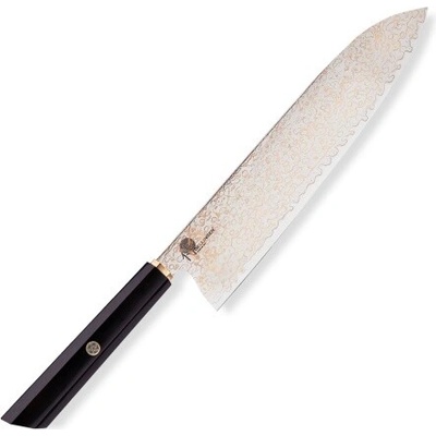DELLINGER kuchyňský nůž Chef/Gyuto 200 mm Resin Black Gold Damascus