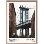 Styler Печатна картина с включена рамка 50x70 cm NY Bridge - Styler (OB-22936)