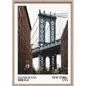 Styler Печатна картина с включена рамка 50x70 cm NY Bridge - Styler (OB-22936)