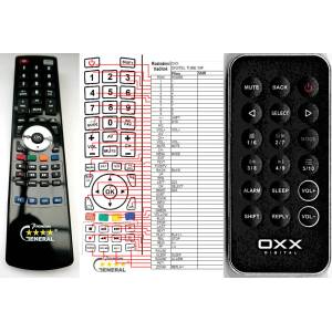 GENERAL OXX DIGITAL TUBE WIFI - съвместимо дистанционно управление на марката General (DIGITAL TUBE WIFI) Дистанционно