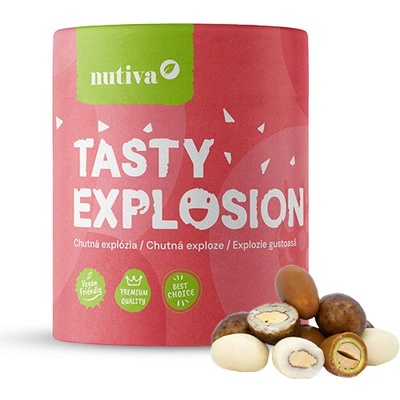Nutiva Pražené mandle v bielej a mliečnej čokoláde s mletou kávou 250 g
