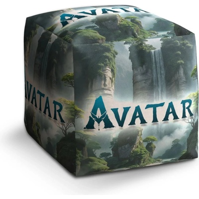 Sablio Taburet Cube Avatar The Way of Water Vodopád: 40x40x40 cm