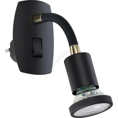 EGLO 300912 - LED осветително тяло за контакт PARRINI 1xGU10/4, 5W/230V черно (EG300912)