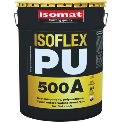 ISOMAT ISOFLEX-PU 500 A - Tekutá, rýchloschnúca, polyuretánová hydroizolácia s UV ochranou Farba: Šedá, Hmotnosť: 25 kg