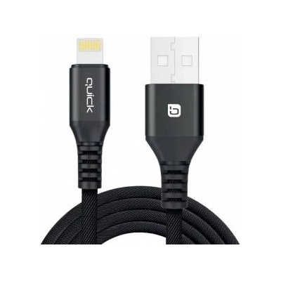 Quick Media USB Cable Quick USB-A - Lightning 1.5 m Black (4752168141243)