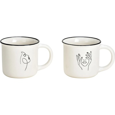 WURM Комплект керамични чаши 300мл, 2 броя, 12х9х8см (1821)