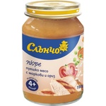 Слънчо пюре пуешко с моркови и ориз - 190 г - topcho-online