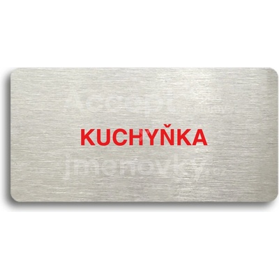 ACCEPT Piktogram KUCHYŇKA - stříbrná tabulka - barevný tisk bez rámečku