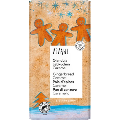 Vivani Mliečna čokoláda nugátová perník karamel Bio 100 g