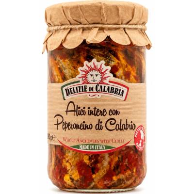 Delizie di Calabria celé sardely s kalábrijskou chilli papričkou 200 g