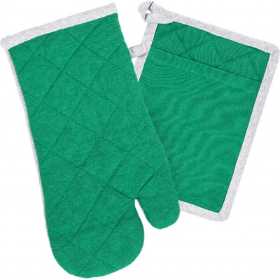 Trade Concept Chňapka a podložka Heda zelená / šedá, sada 2 ks – Hledejceny.cz